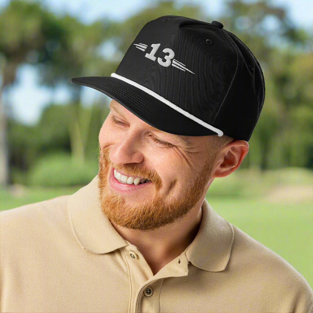 front view of a man wearing Classic Edge Golf Rope Cap 