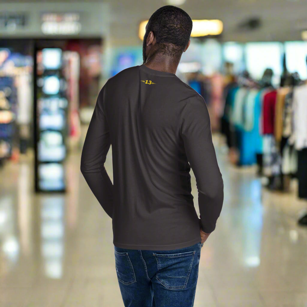 man wearing Heavy Metal Long Sleeve Apex Crew back view