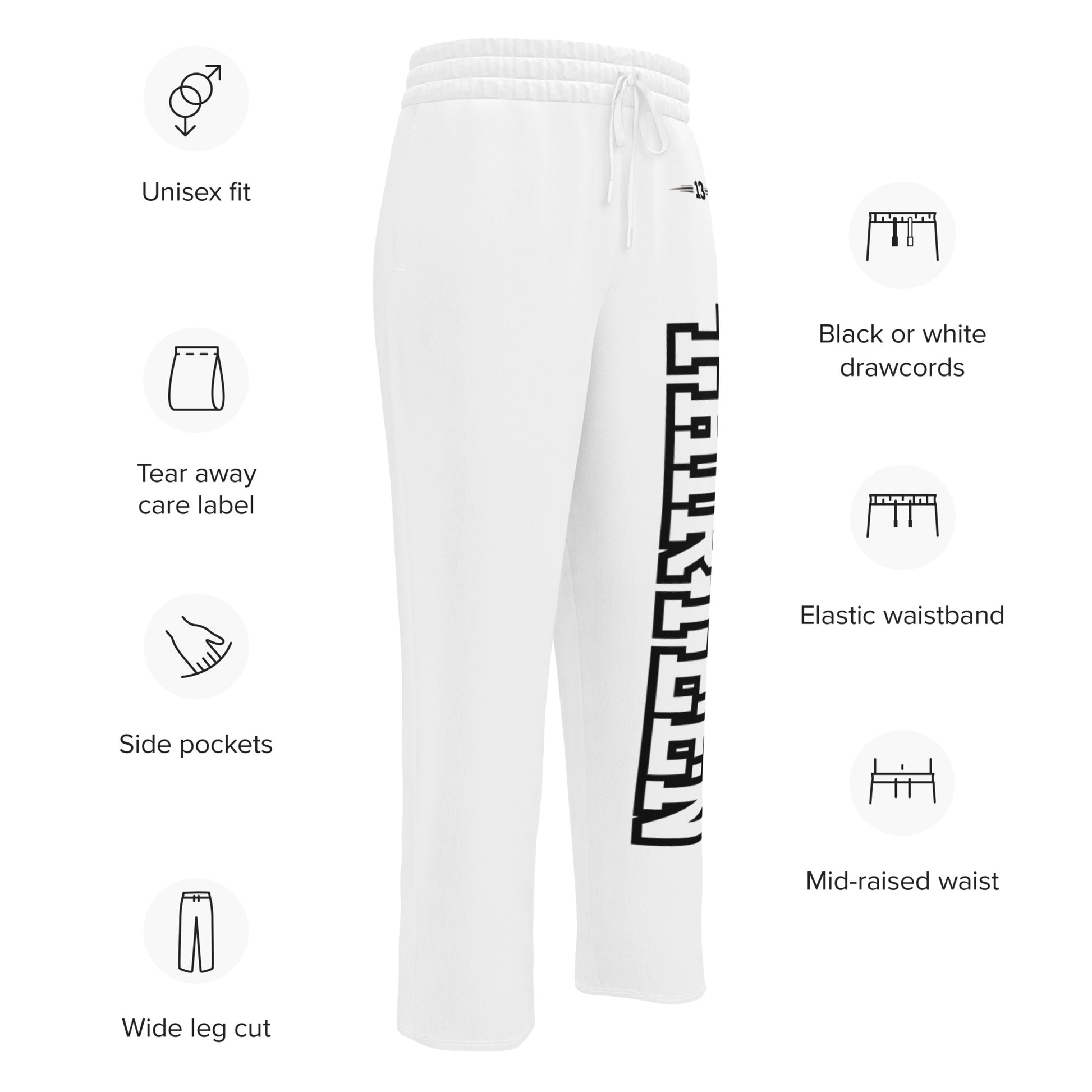 Product info about Retro Vibes Unisex Wide-Leg Joggers