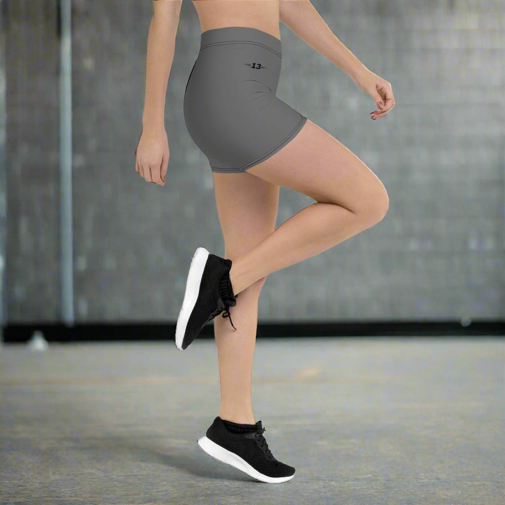 woman wearing Sleek Movement Shorts right view