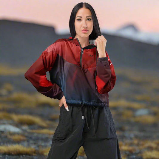 Woman wearing The Adventurer's Cropped Windbreaker