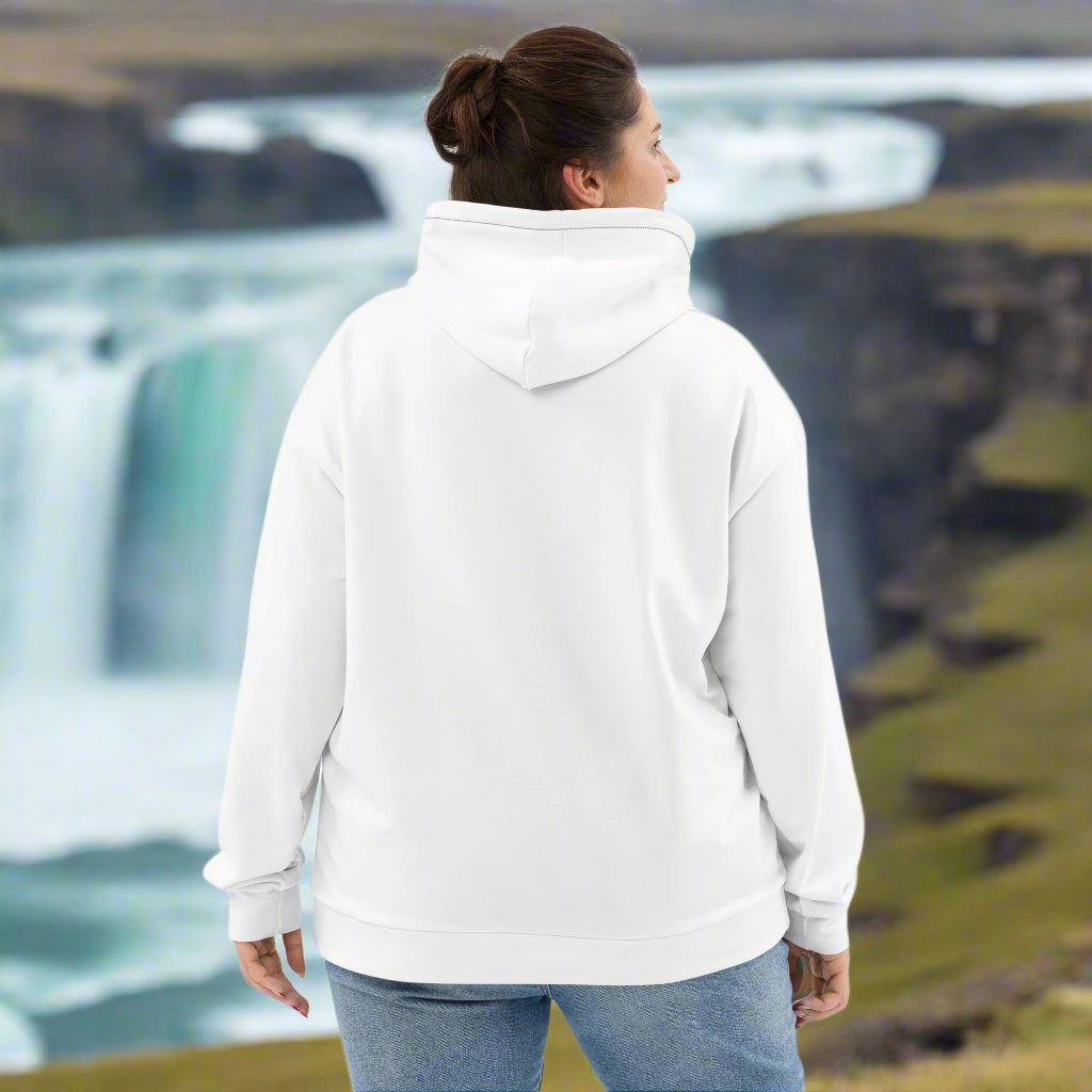 woman wearing The Chill Factor Hoodie back view