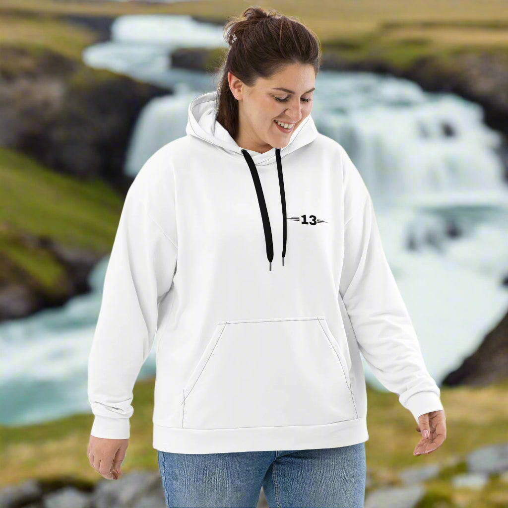 woman wearing The Chill Factor Hoodie front view