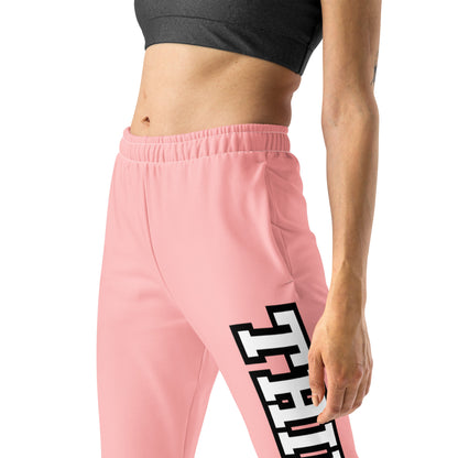 Closeup side view of Thirteen Luxe Pink Women’s Joggers