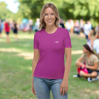 woman wearing Berry Bliss Tee front view