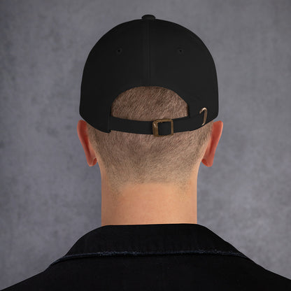 Classic Golf Cap back view black