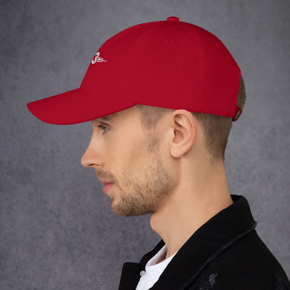 Classic Golf Cap side view Cranberry