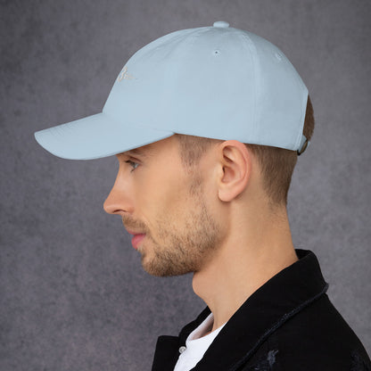 Side view of Light blue Classic Golf Cap