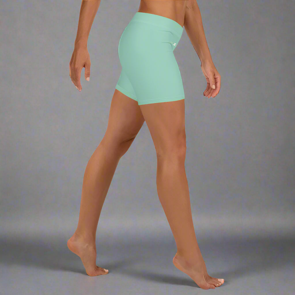 woman wearing Mint Vibes Active Shorts right view