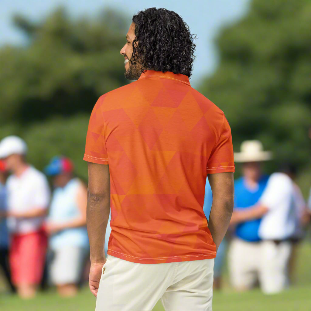 Man wearing Sunfire Polo back view